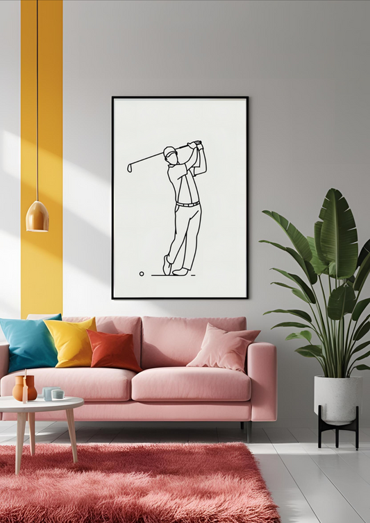 Affiche Minimaliste Golf Ma boutique