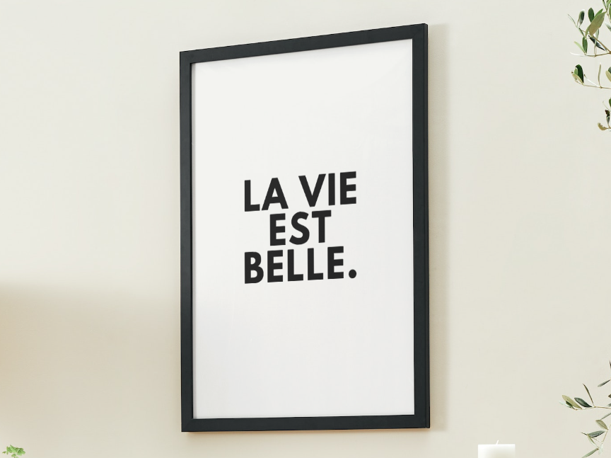 La vie est belle - Affiche Minimaliste - Mart