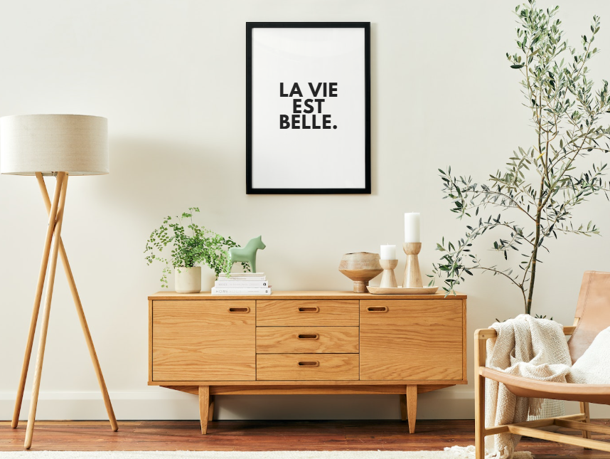 La vie est belle - Affiche Minimaliste - Mart