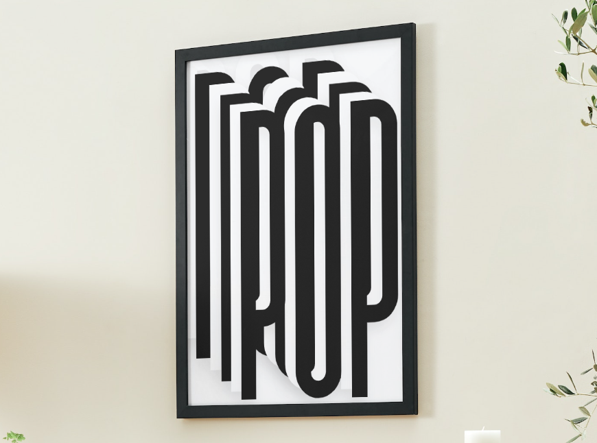 POP Black&White - Affiche minimaliste