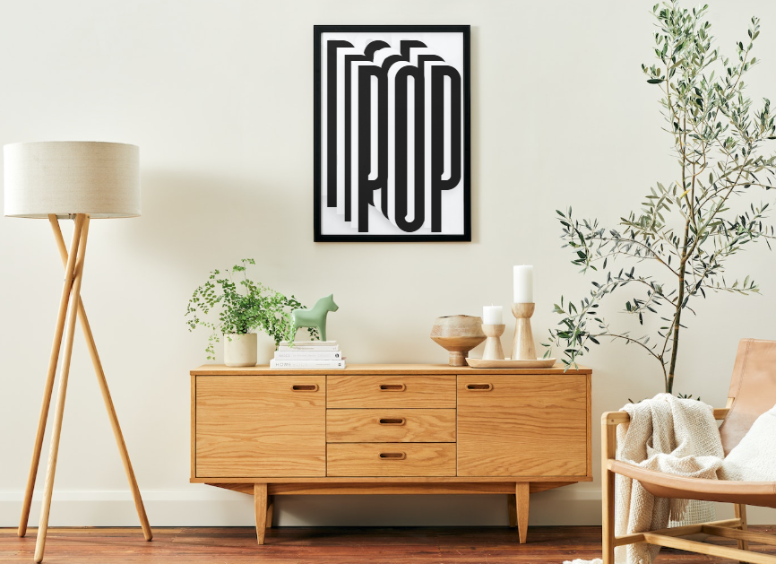 POP Black&White - Affiche minimaliste