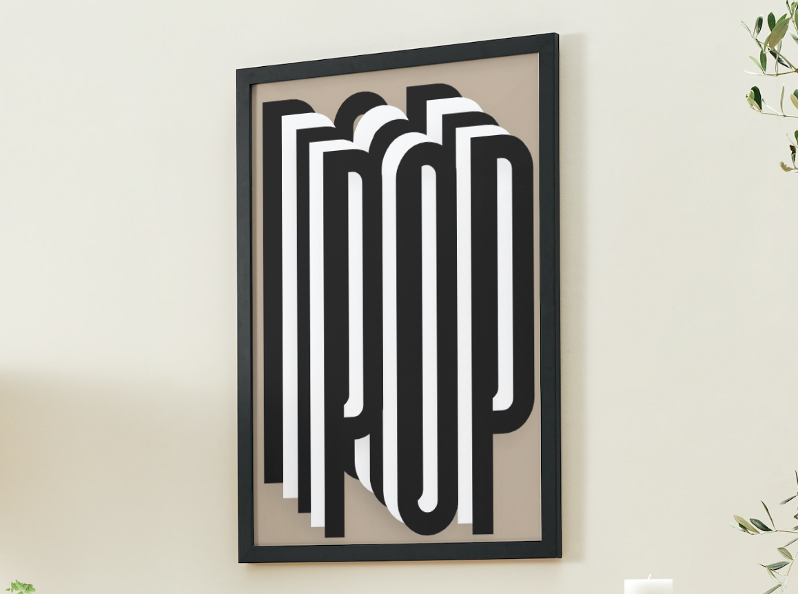 POP Black&Brown - Affiche minimaliste