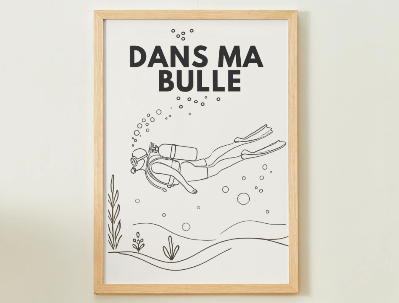 Affiche minimaliste - Dans ma bulle