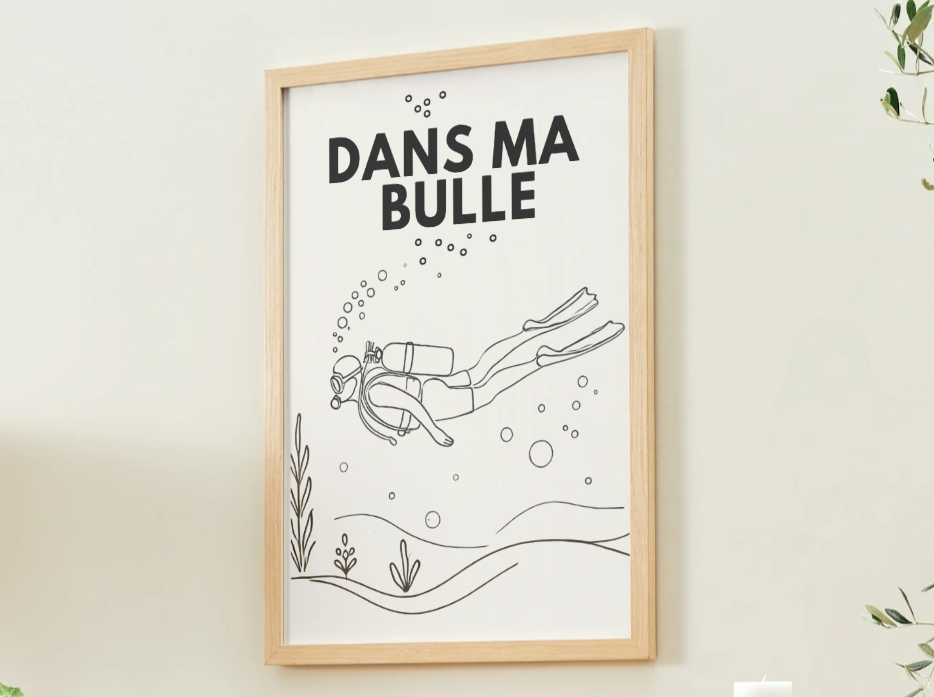 Affiche minimaliste - Dans ma bulle