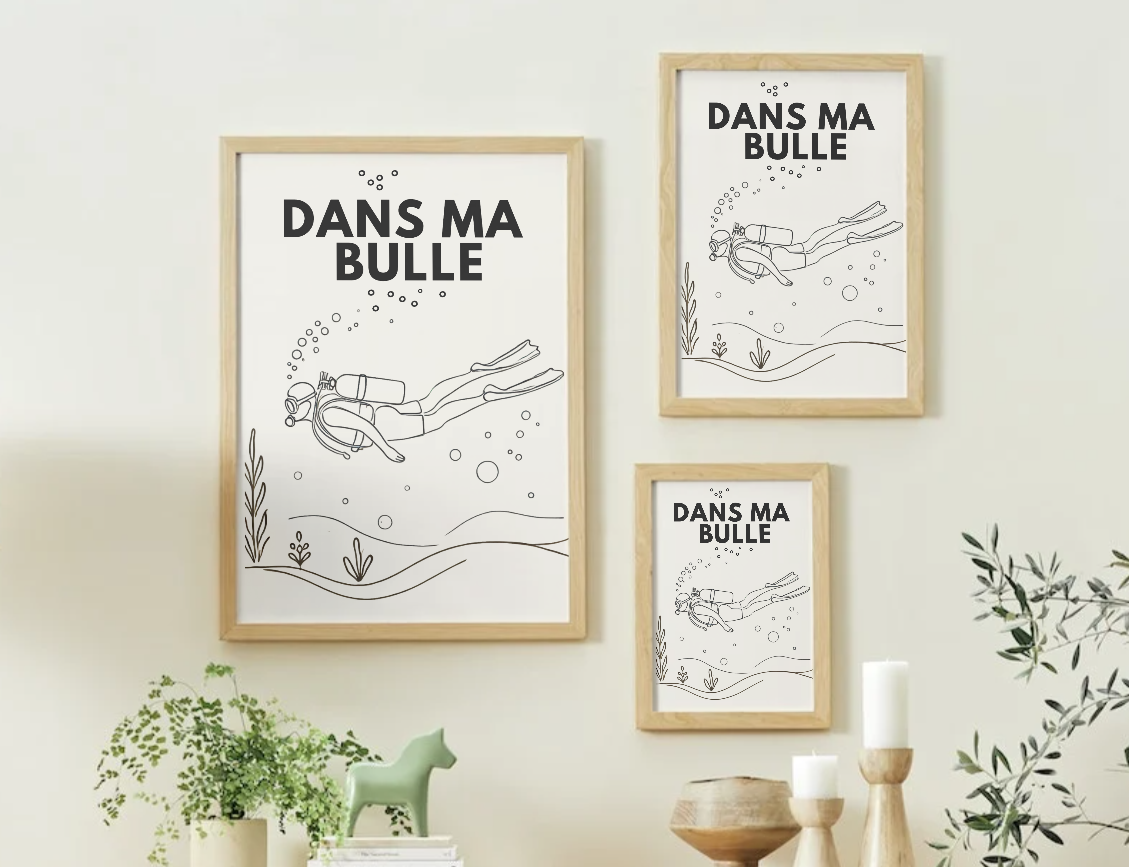 Affiche minimaliste - Dans ma bulle