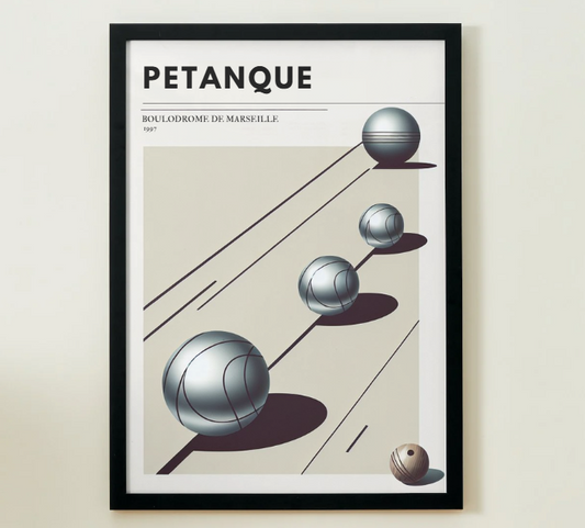 Affiche minimaliste Pétanque