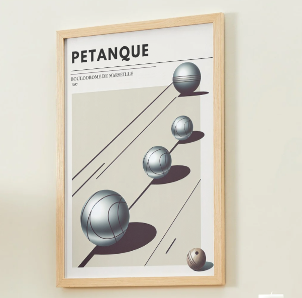 Affiche minimaliste Pétanque