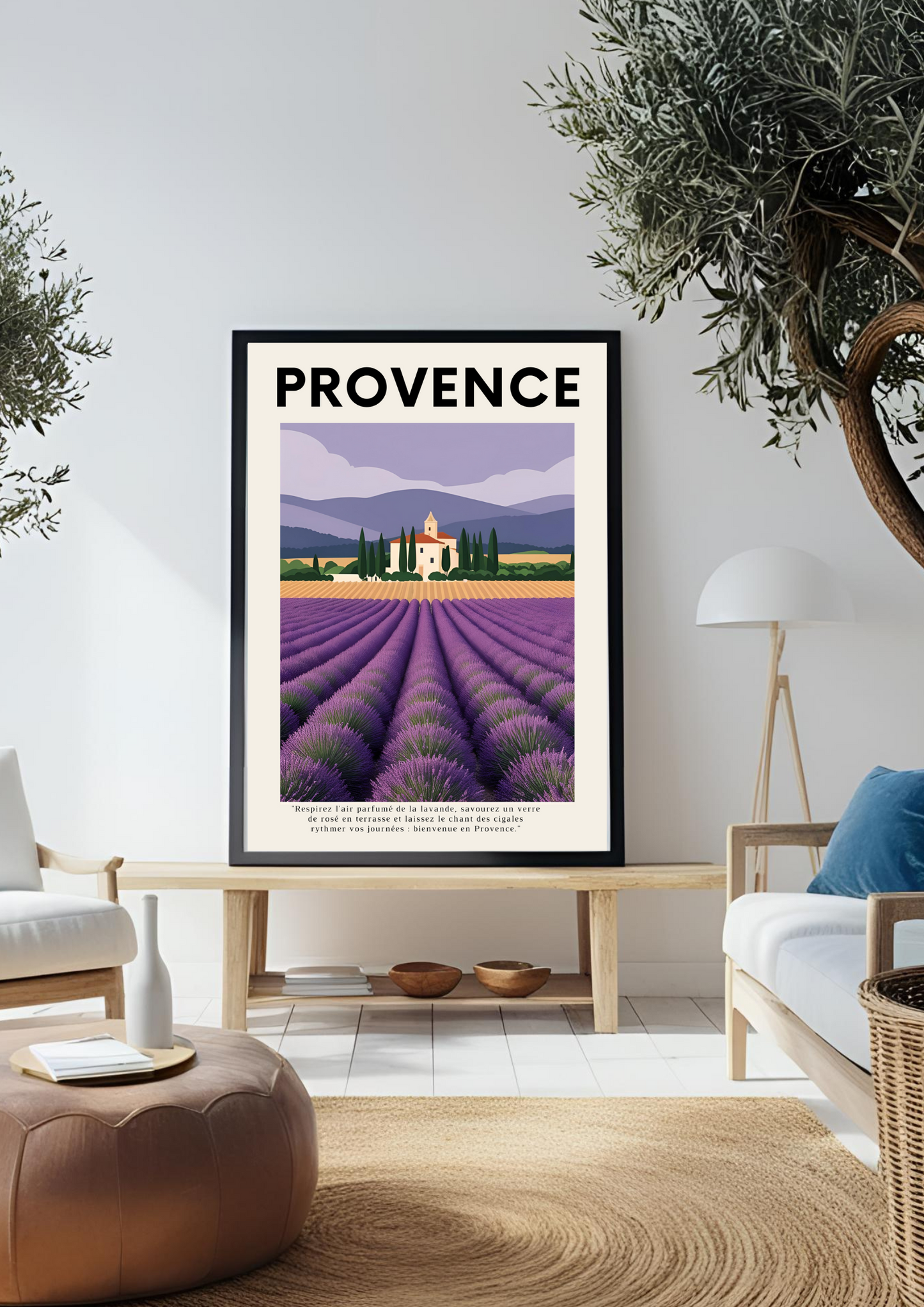 Affiche Champ de Lavande Mart Poster